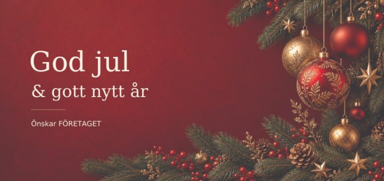Julkortet Röd & guld