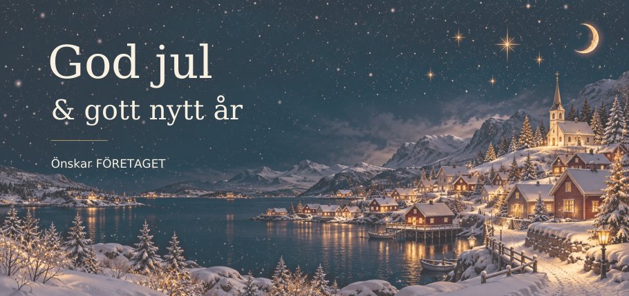 Julkort Vinterby – framsida