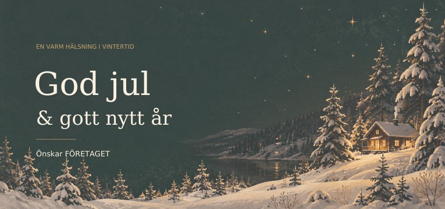 Julkort Vinterskog – framsida
